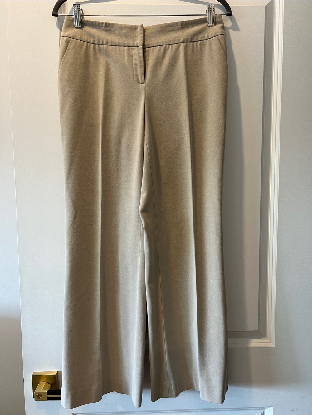 Caslon Wide-Leg Dress Pants in Light Beige